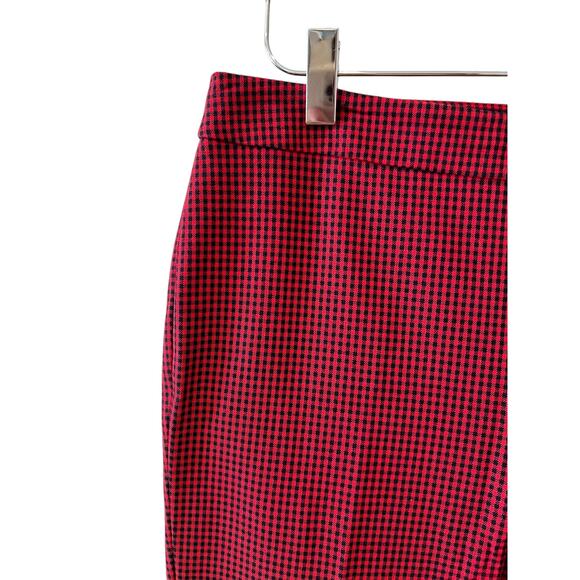 Talbots Chatham Ankle Pants Red & Black Houndstooth Print 6P - Picture 3 of 6